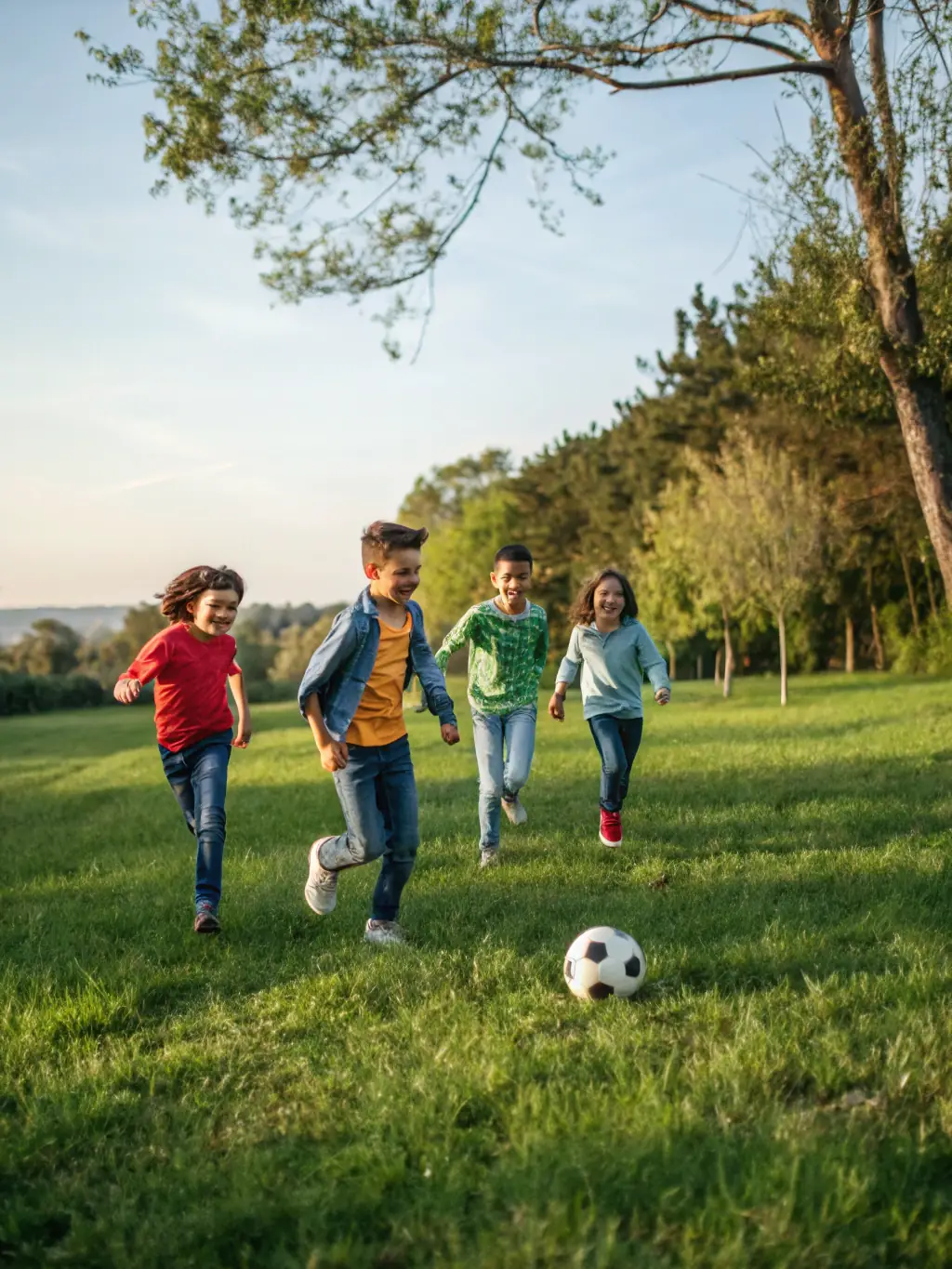 Kids playing outdoor games at the ADPEP66 center, promoting physical activity and social interaction.